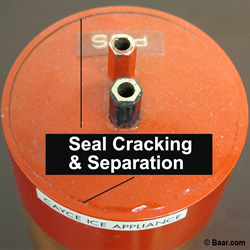 Radial Appliance Design Flaw, Seal Cracking  & Separation